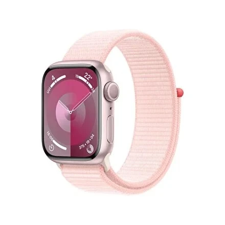 APPLE WATCH SERİ 9 GPS 41MM PEMBE ALÜMİNYUM KASA SPOR LOOP MR953TU/A (PEMBE)