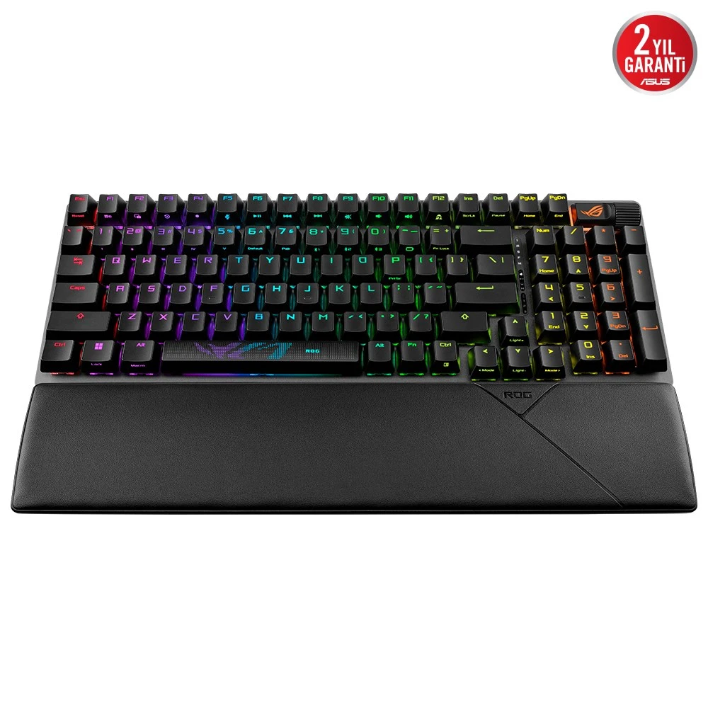 ASUS ASUS ROG STRIX SCOPE II 96 WIRELESS Q TR OYUNCU KLAVYESİ 3 FARKLI BAĞLANTI (2.4GHZ RF, BT, KABLOLU) ROG NX SNOW MEKANİK