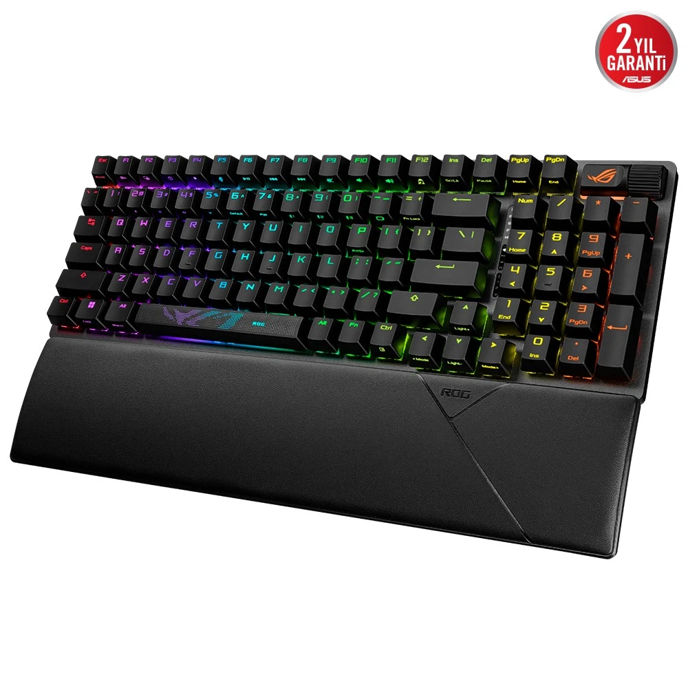 ASUS ASUS ROG STRIX SCOPE II 96 WIRELESS Q TR OYUNCU KLAVYESİ 3 FARKLI BAĞLANTI (2.4GHZ RF, BT, KABLOLU) ROG NX SNOW MEKANİK