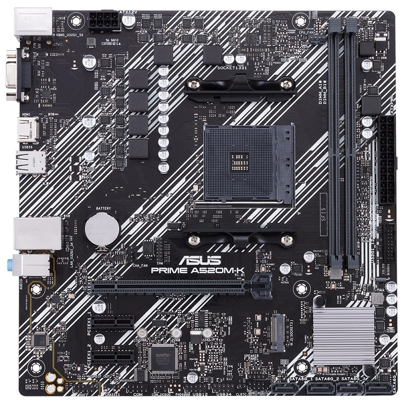 ASUS PRIME A520M-K DDR4 4400MHZ HDMI VGA M.2 USB 3.2 MATX AM4