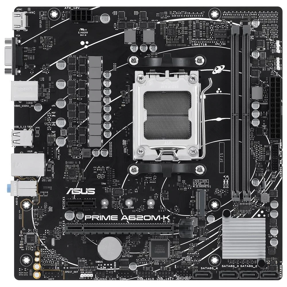 Asus Prime A620M-K AMD AM5 DDR5 Micro ATX Anakart
