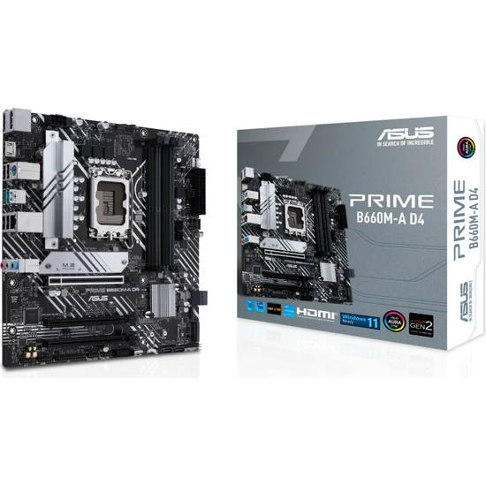 ASUS PRİME B660M-A D4 INTEL B660 5333 MHZ (OC) DDR4 SOKET 1700 MATX ANAKART