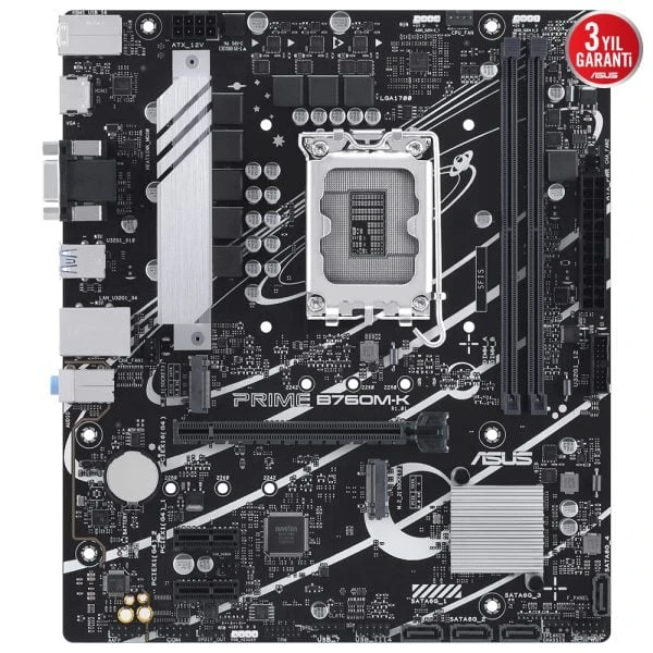 Asus Prime B760M-K Intel LGA1700 DDR5 Micro ATX Anakart