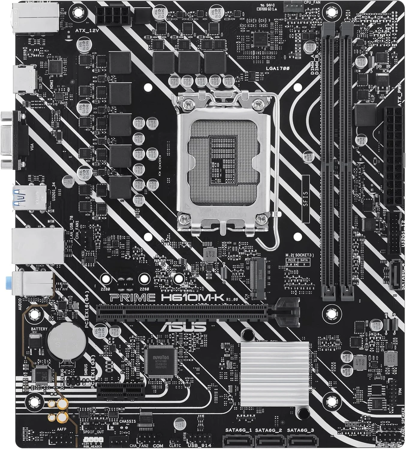 Asus Prime H610M-K ARGB Intel LGA1700 DDR5 Micro ATX Anakart