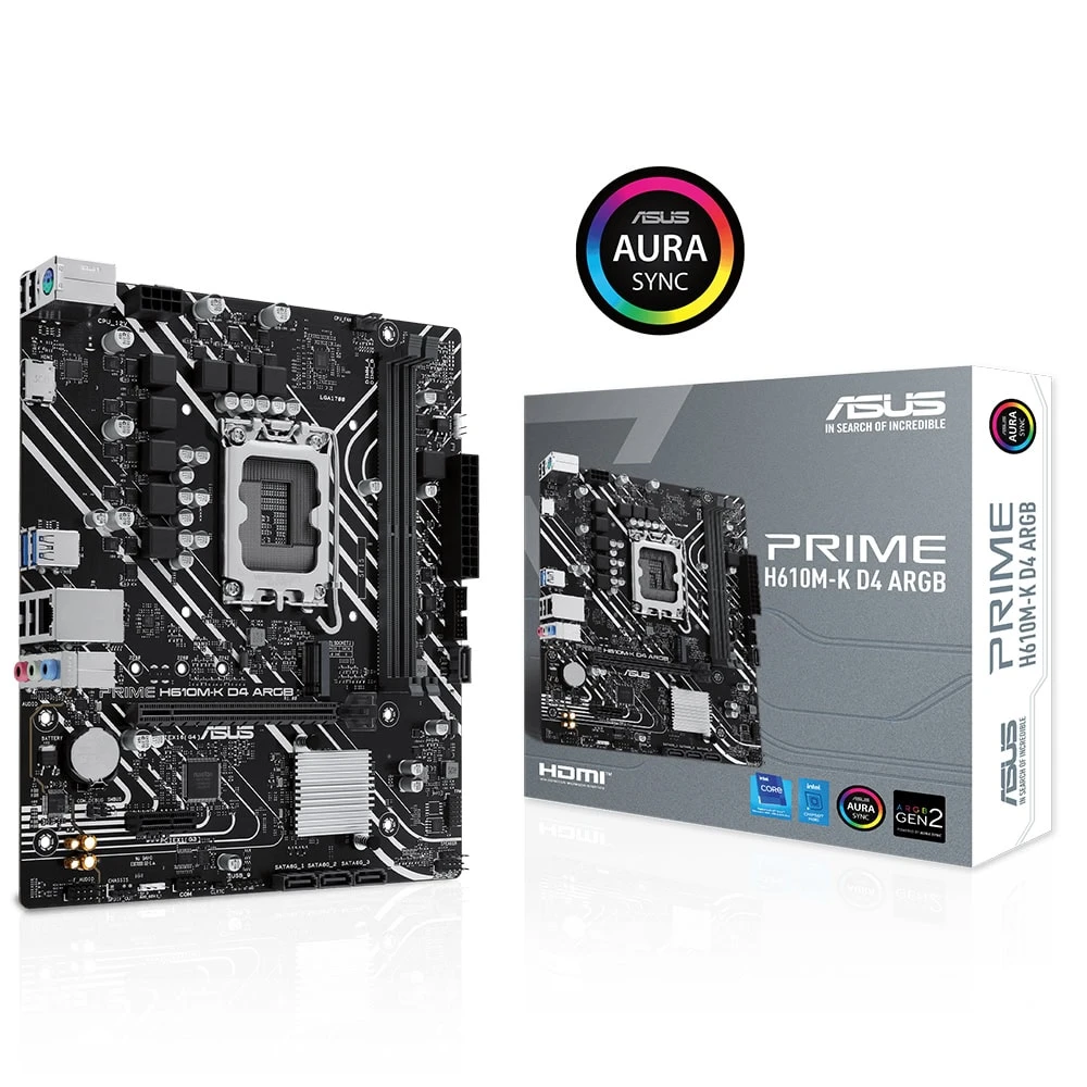 Asus Prime H610M-K D4 ARGB Intel LGA1700 DDR4 Micro ATX Anakart