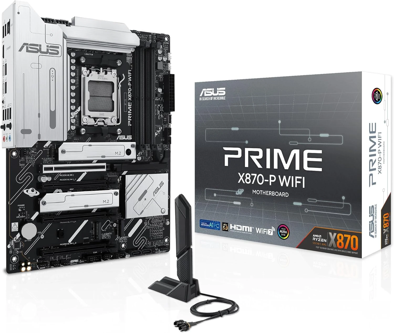ASUS Prime X870-P 8000MHz(OC) DDR5 Soket AM5 M.2 HDMI ATX Anakart