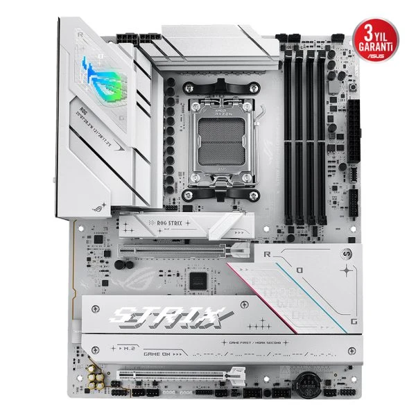ASUS ROG Strix B850-A Gaming WiFi AMD AM5 B850 ATX Anakart 14+2+2 Güç Aşamaları, DDR5 AEMP, 2.5G LAN, Q-Antenli WiFi 7, 4X M.2, PCIe® 5.0, USB 20Gbps Type-C, AI Networking II, ASUS AI Advisor
