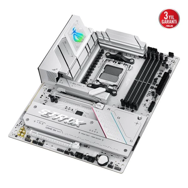 ASUS ROG Strix B850-A Gaming WiFi AMD AM5 B850 ATX Anakart 14+2+2 Güç Aşamaları, DDR5 AEMP, 2.5G LAN, Q-Antenli WiFi 7, 4X M.2, PCIe® 5.0, USB 20Gbps Type-C, AI Networking II, ASUS AI Advisor