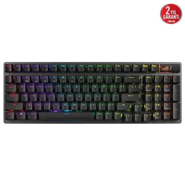 ASUS ROG STRIX SCOPE II TÜKÇE TUŞ DİZİLİMİ ROG NX SNOW MEKANİK SWITCH AURA SYNC RGB VE BİLEK DESTEĞİ