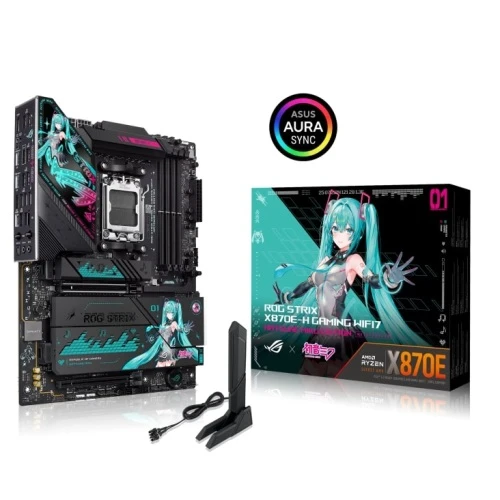 Asus ROG Strix X870E-H Gaming WIFI7 Hatsune Miku Edition AMD AM5 DDR5 ATX Anakart