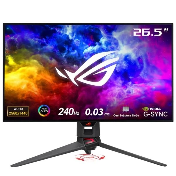 ASUS ROG Swift PG27AQDM 26.5 inç 240Hz 0.03ms 2K QHD G-Sync OLED Pivot Gaming Monitör