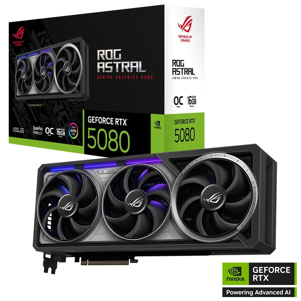 Asus RTX 5080 ROG Astral OC Edition ROG-ASTRAL-RTX5080-O16G-GAMING 256 Bit GDDR7 16 GB Ekran Kartı