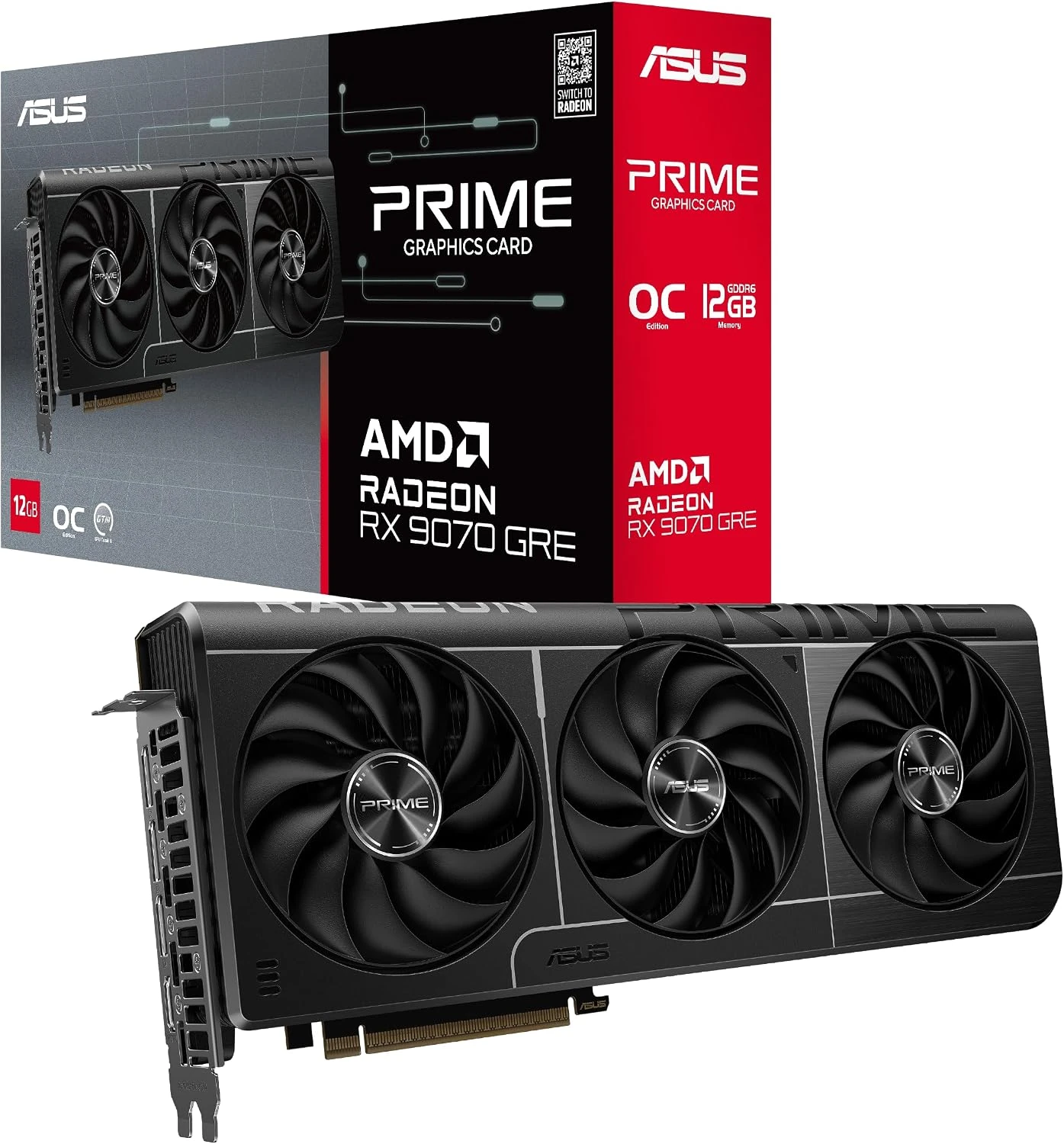 Asus RX 9070 GRE Prime OC Edition PRIME-RX9070GRE-O12G 192 Bit GDDR6 12 GB Ekran Kartı