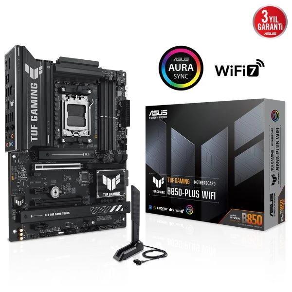 ASUS TUF Gaming B850-PLUS WiFi 8000MHz (OC) DDR5 Soket AM5 M.2 HDMI DP ATX Anakart