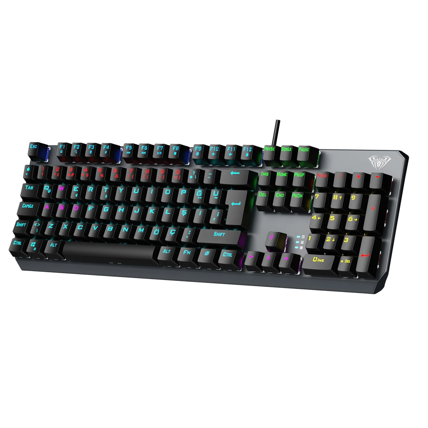 Aula F2066 Mavi Switch Kablolu Mekanik Oyuncu Klavyesi