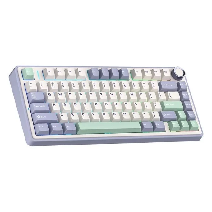 Aula F75 Mekanik RGB TKL Hot Swap GrayWood V4 Switch Kablosuz Makrolu Türkçe Q Klavye Pastel