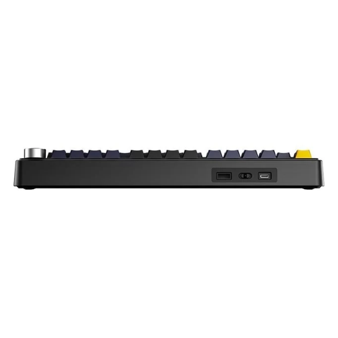 Aula F75 Mekanik RGB TKL Hot Swap GrayWood V4 Switch Kablosuz Makrolu Türkçe Q Klavye Siyah