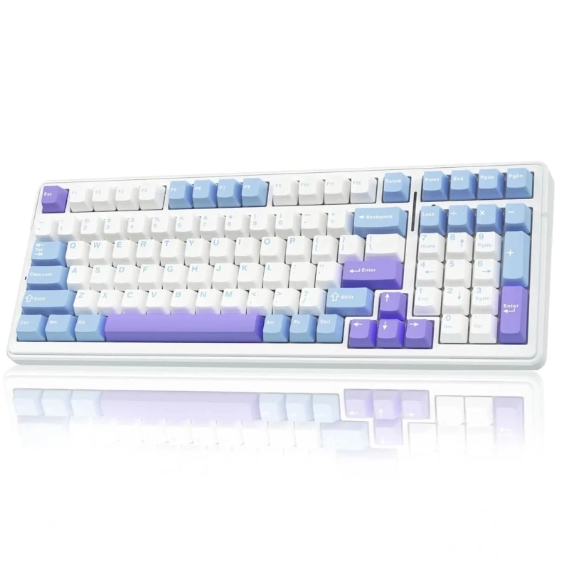 Aula F99 3 Modlu RGB Hot Swap Mekanik Reaper Switch Kablosuz Makrolu Klavye Mavi