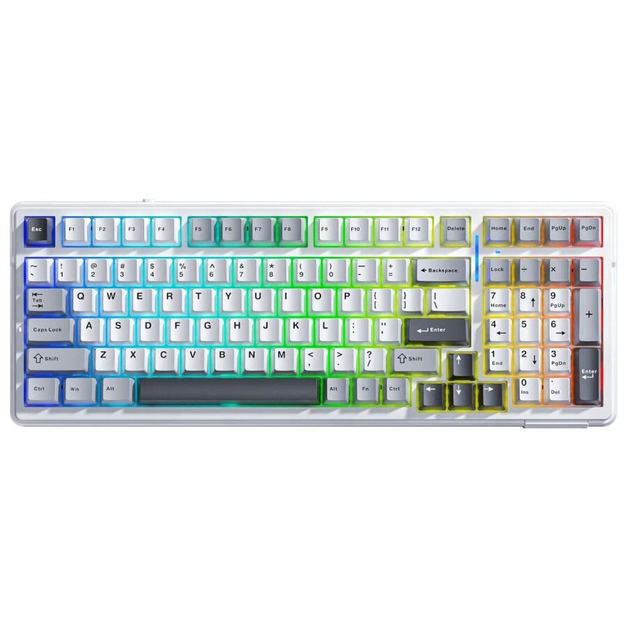 Aula F99 Pro 3 Modlu RGB Hot Swap Mekanik Nimbus V3 Switch Kablosuz Makrolu Gaming Klavye Gradyan Mavi