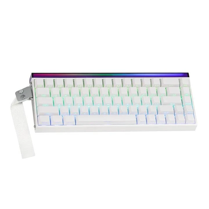 Aula Hero 68 HE Manyetik Klavye Rapid Trigger Meteor Switch 8000Hz RGB Neon TKL Hot Swap Oyuncu Klavyesi Beyaz