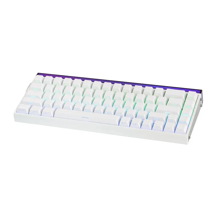 Aula Hero 68 HE Manyetik Klavye Rapid Trigger Meteor Switch 8000Hz RGB Neon TKL Hot Swap Oyuncu Klavyesi Beyaz
