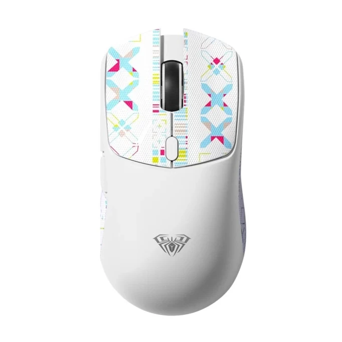 Aula SC580X LightWeight Beyaz Şarjlı Makrolu Ergonomik Optik Kablolu/Kablosuz Oyuncu Mouse
