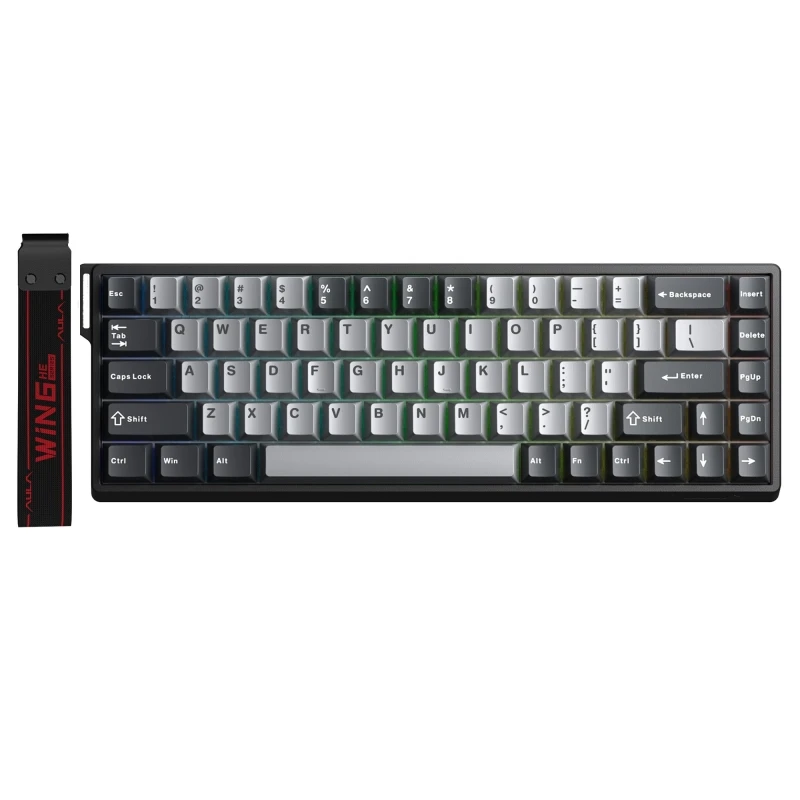 Aula Win68 He Pro Manyetik Klavye Rapid Trigger Xingyi Switch 8000Hz RGB TKL Hot Swap Oyuncu Klavyesi Gri