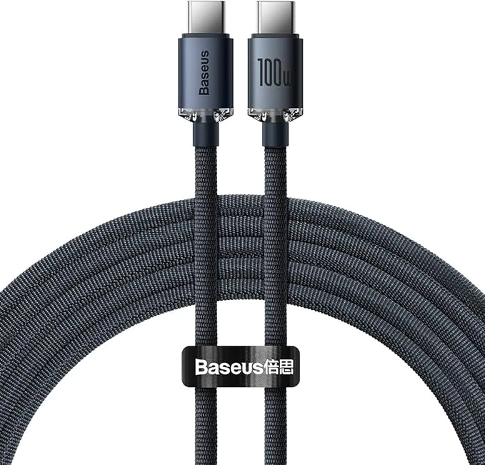 Baseus Crystal Shine 2 m Siyah USB to Type-C Hızlı Şarj Kablosu