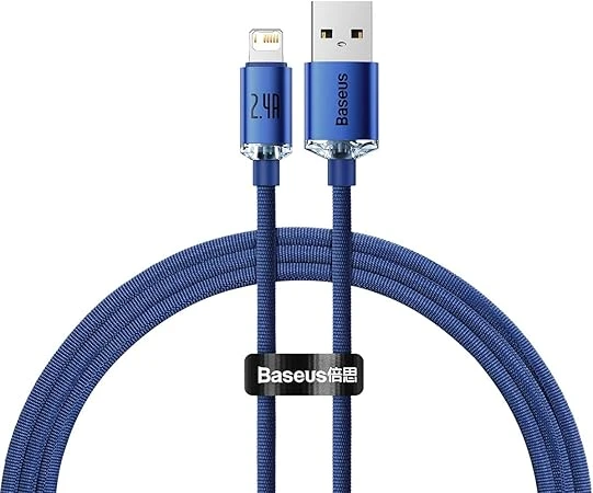 BASEUS CRYSTAL SHİNE FAST CHARGİNG 2.4A LİGHTNİNG KABLO 1.2M MAVİ