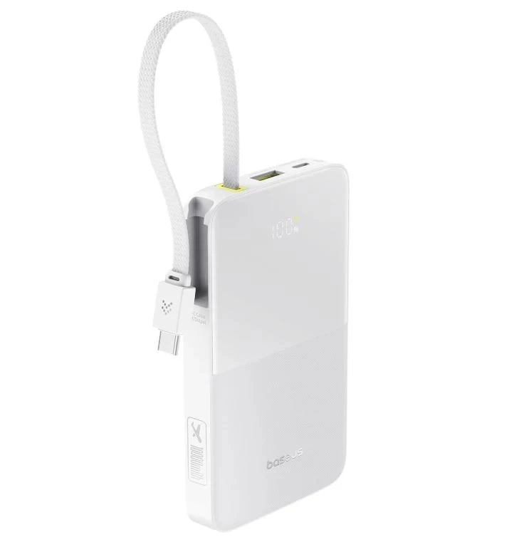 Baseus EnerFill FC51 Bipow2 Pro Beyaz 10000 mAh Hızlı Şarj Powerbank