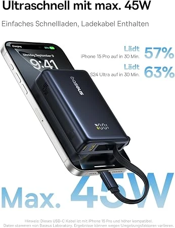 Baseus PicoGo 45 W 10000 mAh Hızlı Şarj Powerbank