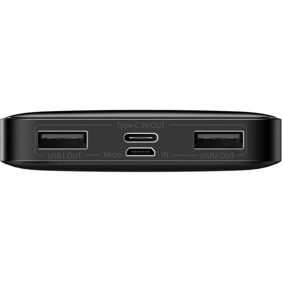 BASEUS POWERBANK BİPOW 15W HIZLI ŞARJ 10000MA LED SİYAH