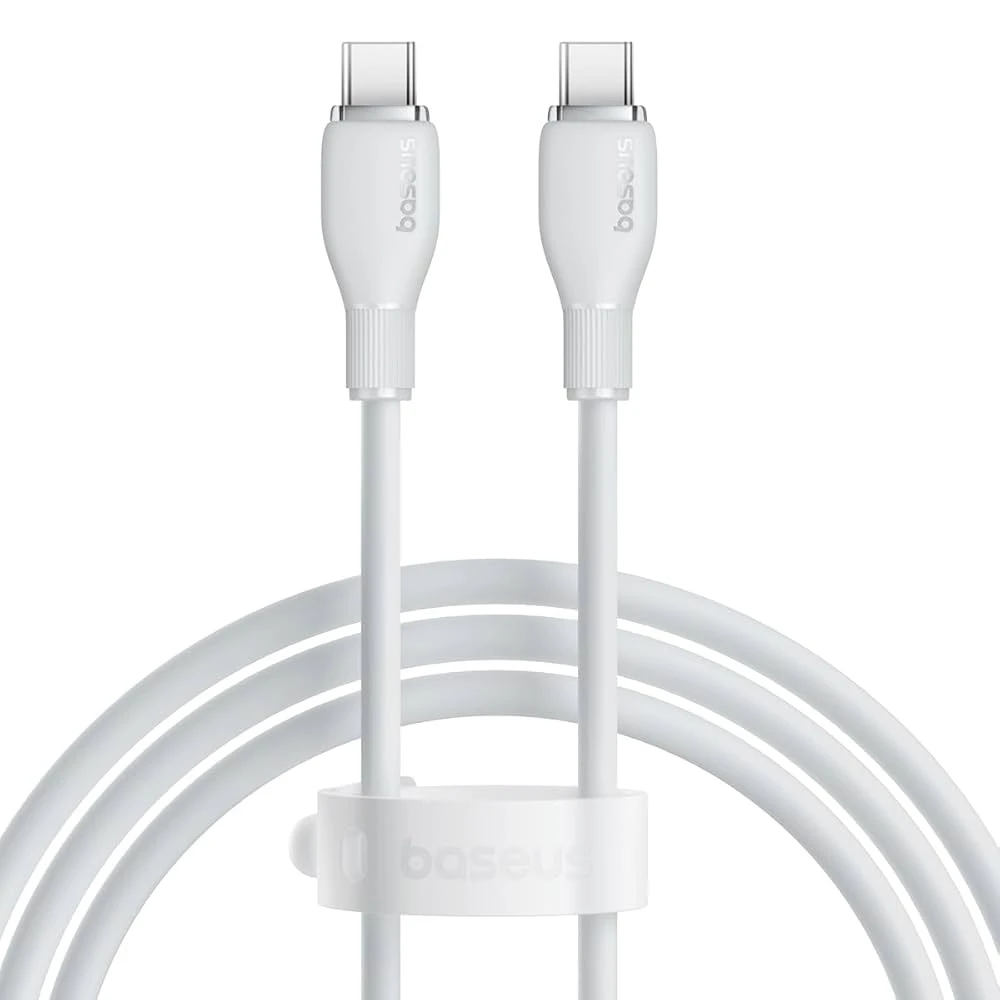 Baseus Pudding 1.2 m Beyaz USB to Type-C Hızlı Şarj Kablosu