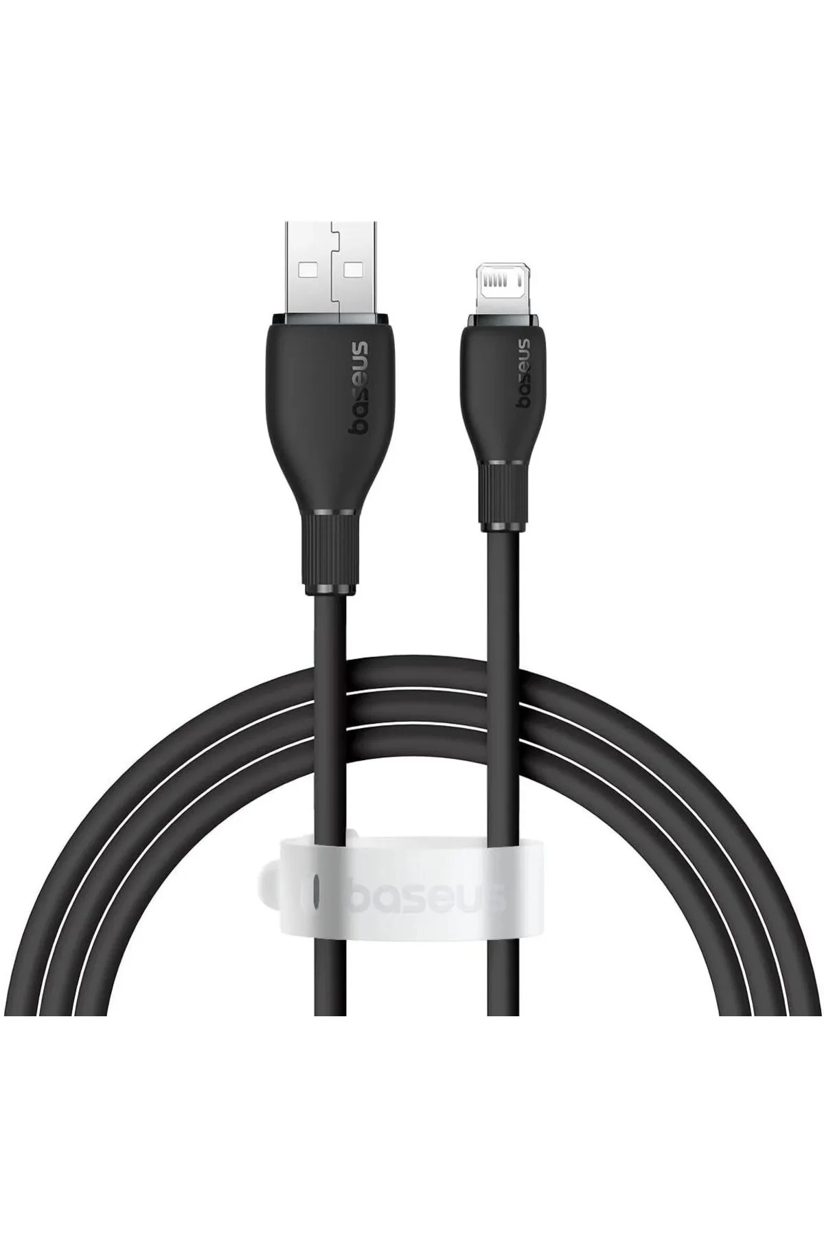 Baseus Pudding 1.2 m Siyah USB to Lightning Hızlı Şarj Kablosu