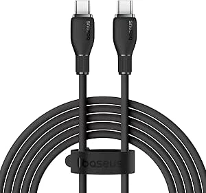 BASEUS PUDDİNG HIZLI ŞARJ ÖZELLİKLİ TYPE-C TO TYPE-C 100W KABLO 1.2 M SİYAH