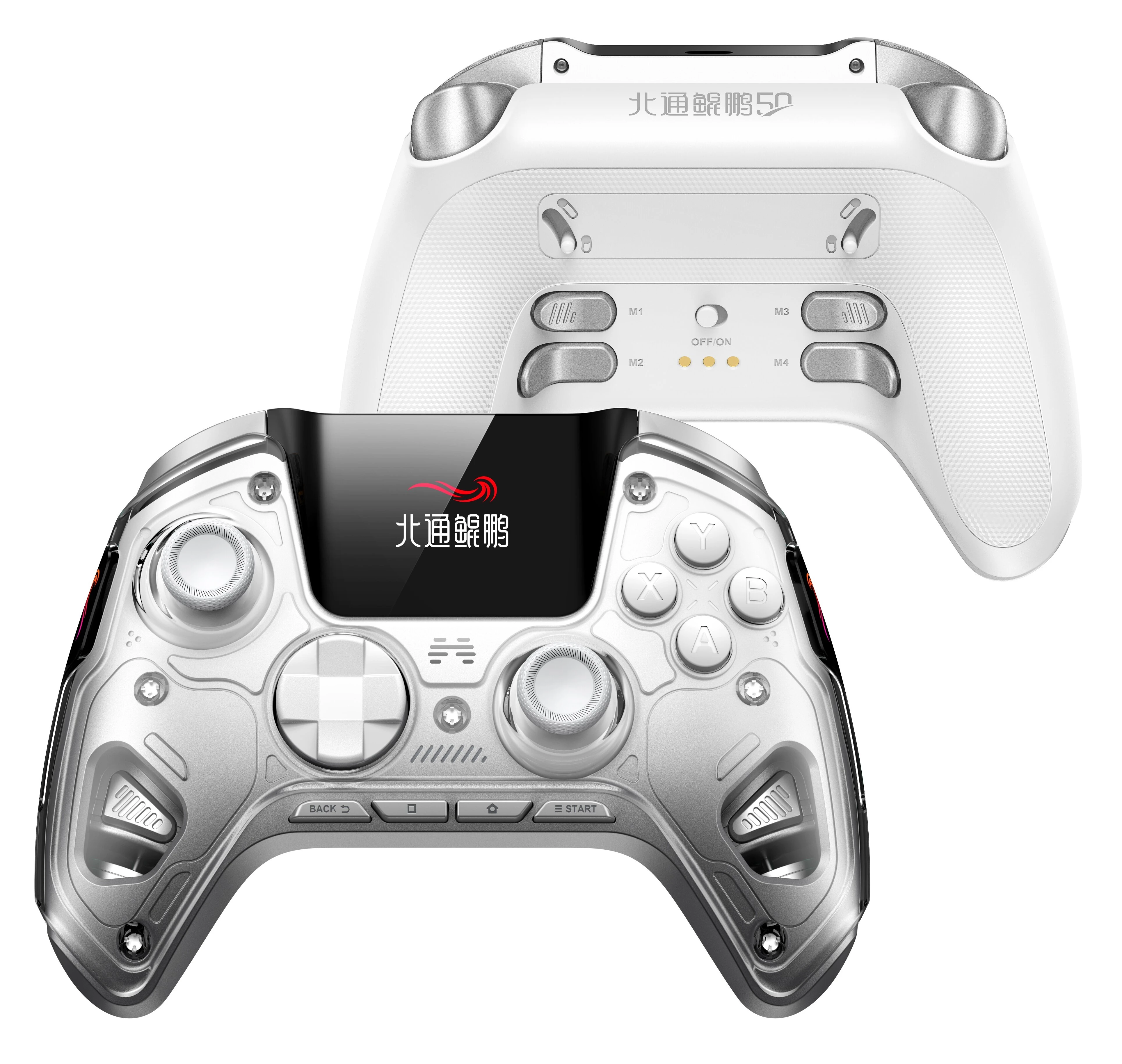Beitong KP50 Hall Effect LCD Ekranlı Kablosuz Beyaz Gamepad (PC & Nintendo Switch & Android/İOS Uyumlu)