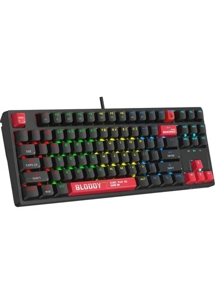 Bloody S87 RGB TKL BLMS Red Switch Kablolu Mekanik Oyuncu Klavyesi
