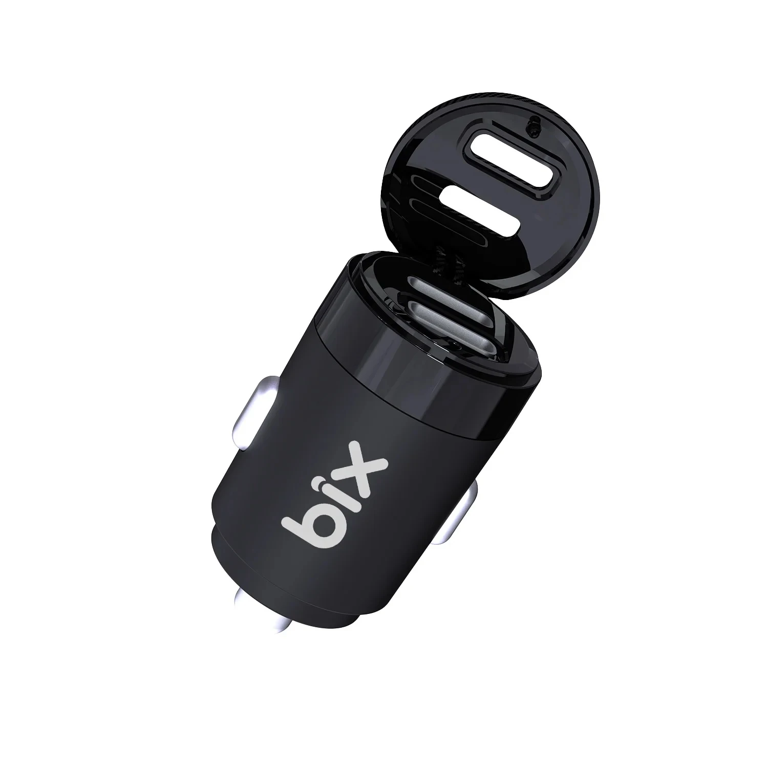 BXCC65C 65W Çift Portlu Type-C Araç Şarj Aleti iPhone & Android & Notebook Mini Araç içi Şarj Cihazı Siyah