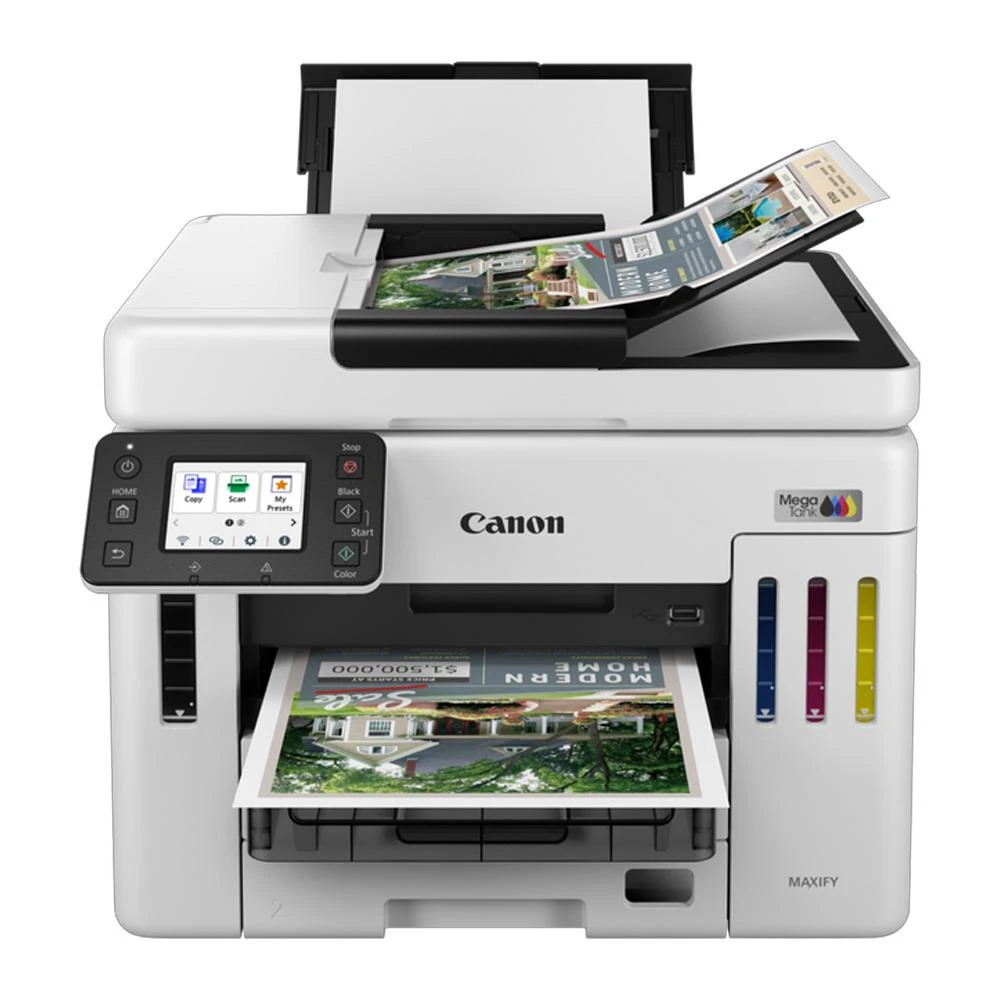 Canon Maxify GX7140 Wi-Fi + Tarayıcı + Fotokopi + Faks Renkli Çok Fonksiyonlu Tanklı Mürekkep Püskürtmeli Yazıcı