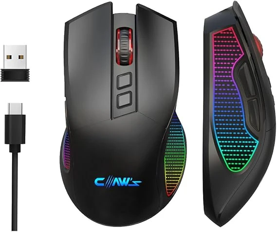 Claws Crossfire Air V1 Siyah RGB Makrolu Şarjlı Optik Kablolu/Kablosuz Oyuncu Mouse