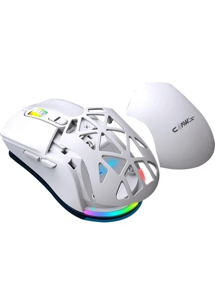 Claws Nexus Air V1 Beyaz RGB Optik Kablolu/Kablosuz Oyuncu Mouse