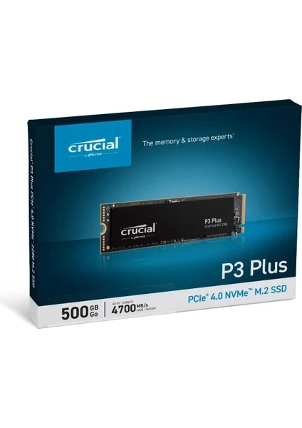 Crucial CT500P3PSSD8 500GB P3 3D NAND 4700MB/1900MB NVMe PCIe Gen4 M.2 SSD