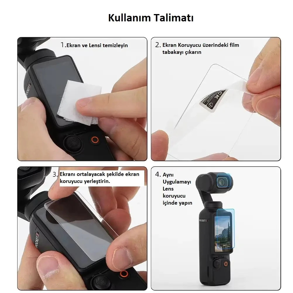 Dji Osmo Pocket 3,4 Ekran Koruyucu