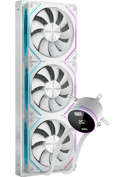 Dragos FrostBite ARGB Beyaz 360 mm İşlemci Sıvı Soğutucu
