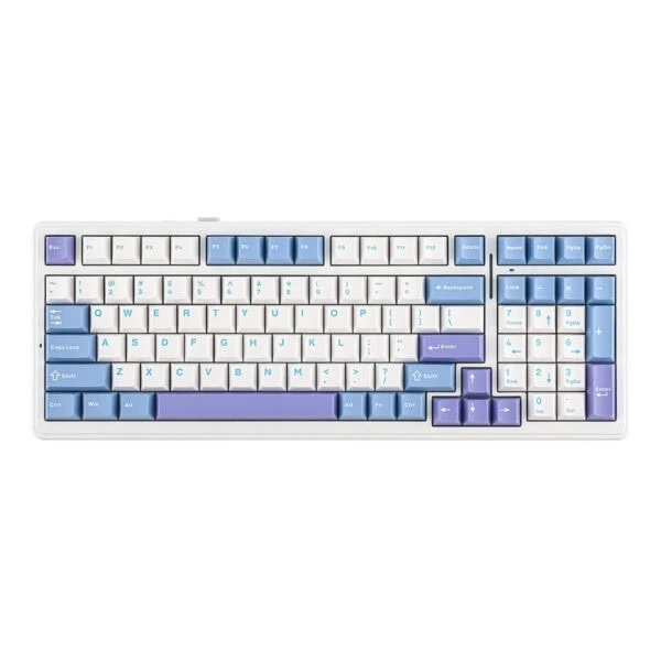 Aula F99 3 Modlu RGB Hot Swap Mekanik Linear GrayWood V3 Switch Kablosuz Makrolu Klavye Lila