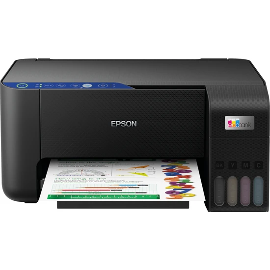Epson EcoTank L3252 Wi-Fi + Tarayıcı + Fotokopi Renkli Çok Fonksiyonlu Tanklı Mürekkep Püskürtmeli Yazıcı