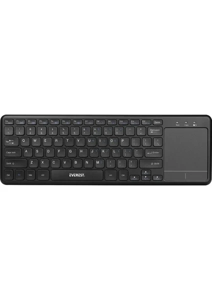 EVEREST EKW-155 SİYAH TOUCPAD MOUSE US LAYOUT KABLOSUZ SMART TV KLAVYE