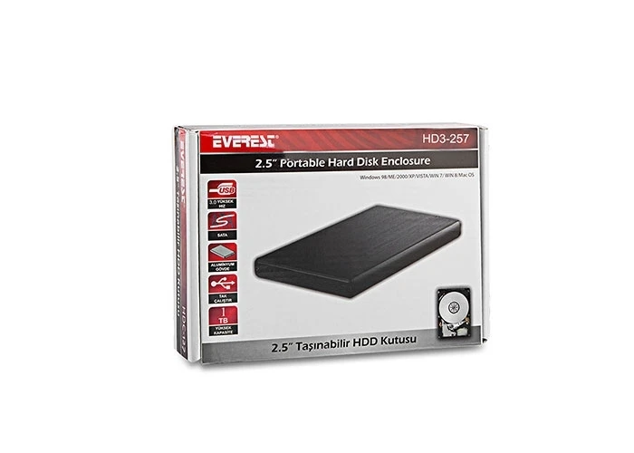 EVEREST HD3-257 2.5" USB 2.0 SATA 3.0  HARDDİSK KUTUSU - 4708