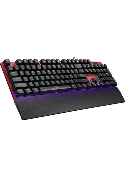 EVEREST KB-MK7 KIRMIZI USB BİLEK DESTEKLİ MEKANİK Q RED SWITCH GAMİNG OYUNCU KLAVYESİ