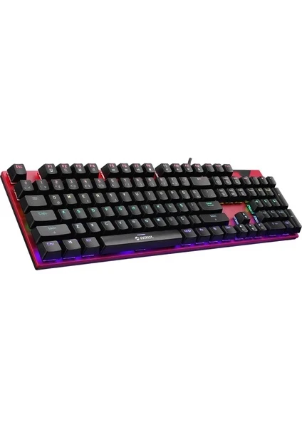 EVEREST KB-MK7 KIRMIZI USB BİLEK DESTEKLİ MEKANİK Q RED SWITCH GAMİNG OYUNCU KLAVYESİ